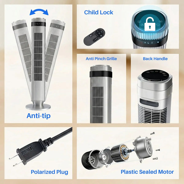 WhisperCool Bladeless Tower Fan