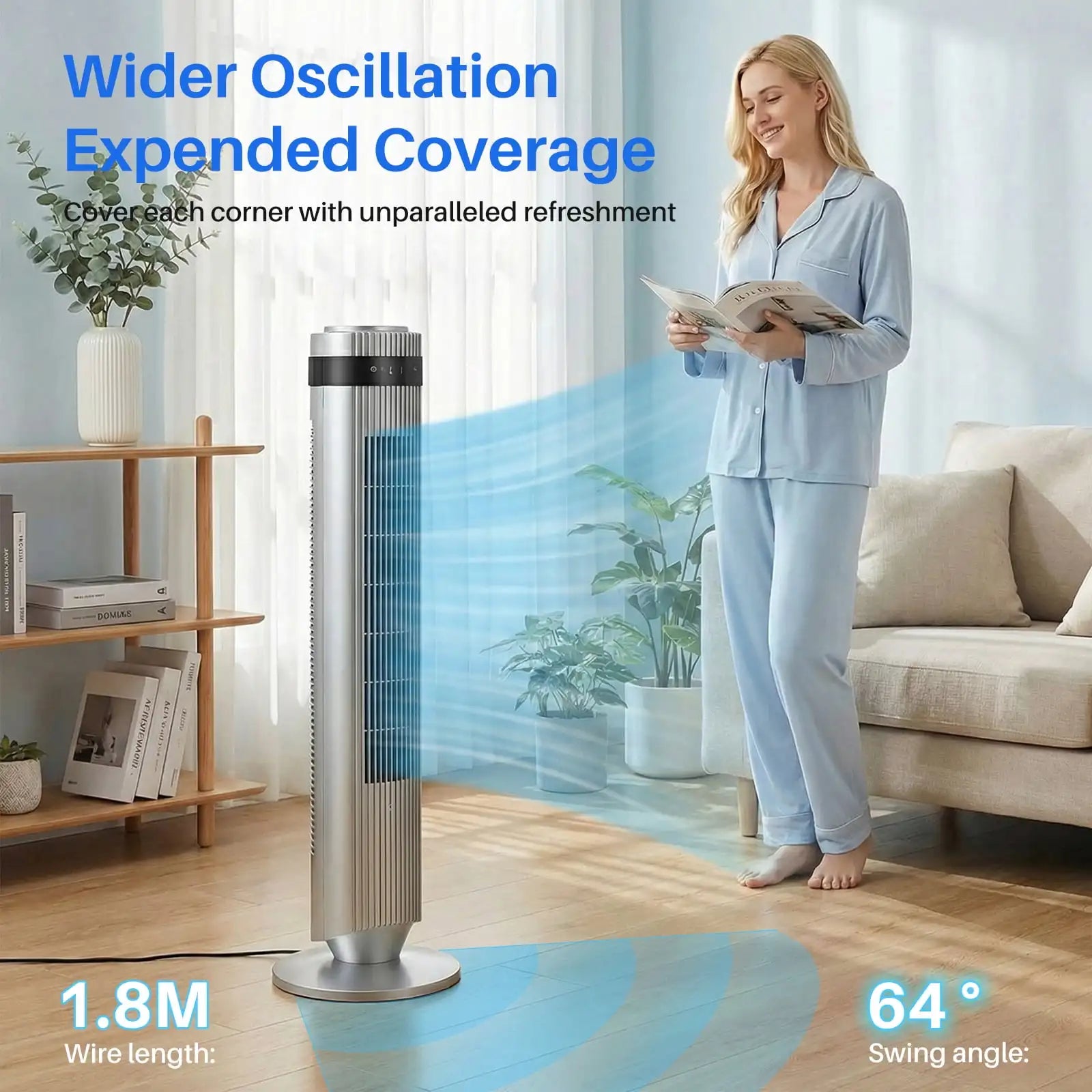 WhisperCool Bladeless Tower Fan
